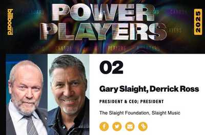 Gary Slaight and Derrick Ross receive Billboard Power Players Award